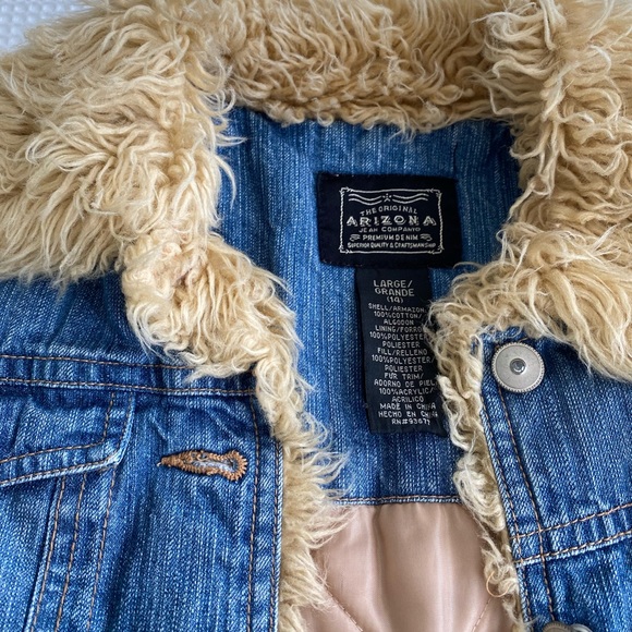 Arizona COZY FUR LINED DENIM JACKET (Girls) - Picture 3 of 11